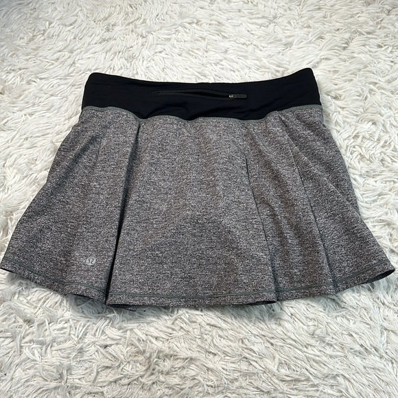 Lululemon Pace Rival Skirt (Tall) *No Panels 15" Heather Lux Multi Black / Black - Picture 5 of 6